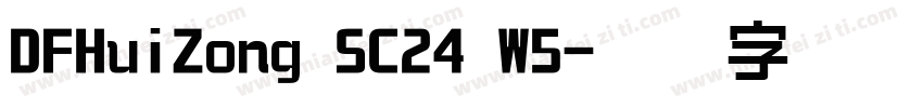 DFHuiZong SC24 W5字体转换